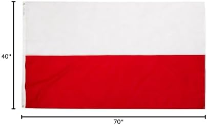 Annin Flagmakers Poland Flag - 2 x 3 Feet (Model 196822) | USA-Made to Official United Nations Design Specifications