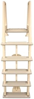 Confer Plastics 6000X Heavy Duty Above Ground in-Pool Swimming Ladder for Decks Adjustable from 42IN to 56IN HIGH