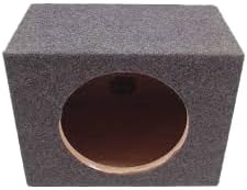 15" Sealed Subwoofer Box Rear Angle Single 15 Sub Enclosure 5/8" MDF - ASC | Empty 15 inch woofer cutout, air-tight bass loading