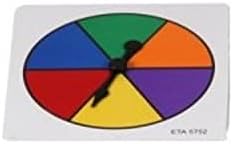hand2mind Rainbow Color Spinners, Probability Spinner, Dry Erase Spinner Wheel, Plastic Spinners for Classroom, Arrow Game Spinner