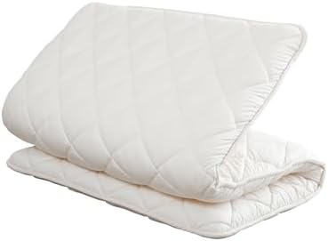 FULI Japanese Futon, Twin XL Size, White - Foldable Shikibuton Floor Bed | Medium Firm Quilted Cotton Sleeping Pad, Portable Roll-Up Japanese Floor Bed for Guests & Small Spaces, 100% cotton surface