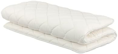 FULI Japanese Futon, Twin XL Size, White - Foldable Shikibuton Floor Bed | Medium Firm Quilted Cotton Sleeping Pad, Portable Roll-Up Japanese Floor Bed for Guests & Small Spaces, 100% cotton surface