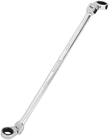 DURATECH Extra Long Flex-Head Ratcheting Wrench Set, Metric, CR-V Steel