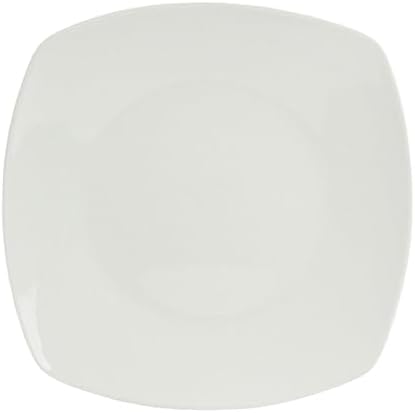 10 Strawberry Street Simply Square 16 Piece Dinnerware Set, Porcelain, White