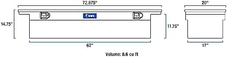 UWS EC10581 72-Inch Heavy-Wall Aluminum Truck Tool Box with Low Profile, RigidCore Lid