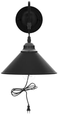 Plug in Wall Sconces, Vintage Plug in Wall Lamp Set of 2 with On/Off Switch