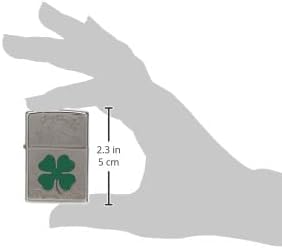 Zippo Clover Design Pocket Lighter, High Polish Chrome, One Size (ZO24699)