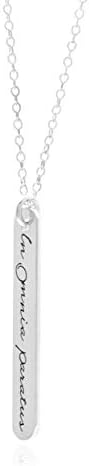 In Omnia Paratus Verical Bar Necklace Strength Jewelry A Motivation Necklace Mantra Pendant Is An Inspirational Charm