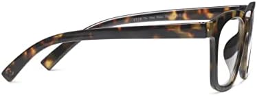 Peepers Blue Light Reading Glasses for Women +2.00, Tortoise, To the Max | Square frame, UV400 protection, anti-reflective coating