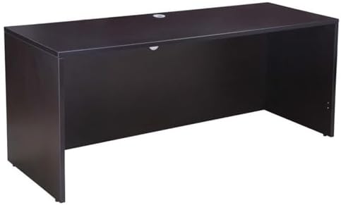 Boss Office Products Holland 71" Executive U-Shape Desk with Lateral File and Hutch, Mocha