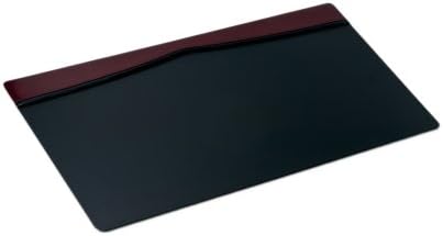 Dacasso Burgundy Leather 34" X 20" Top-Rail Desk Pad