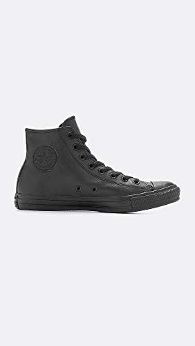 Converse Chuck Taylor All Star Leather High Top Shoe, black mono, 6 M US