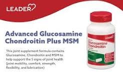 Leader Advanced Glucosamine Chondroitin Plus MSM, Dietary Supplement, Compare to Schiff Move Free Advanced + MSM Active Ingredient 90 Caplets
