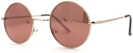SA106 Reflective Color Mirrored Hippie Groove Round Circle Lens Retro Sunglasses