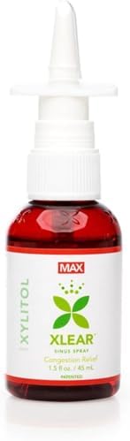 Xlear Max Natural Nasal Spray with Xylitol, 1.5 fl oz (Pack of 4) | Strong Formula with Capsicum and Aloe Vera for Servere Sinus Pressure Relief, Nasal Decongestant, Headache, Dry Nose