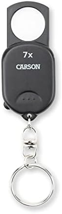Carson Clip and View Pop-Up Retractable 7X Aspheric Keychain Magnifier (GN-70)