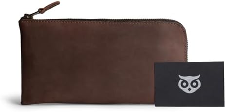 Hide & Drink, Leather Long Zippered Wallet, Holds Up to 8 Cards Plus Coins And Flat Bills, Phone Holder, Travel Essentials, Handmade (Bourbon Brown)