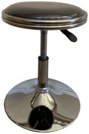 Top Us Arcades Set of 2 Swivel Bar Stools Easy Adjustable Height Leather Padded Cushion Work Home Bar Man Cave Arcade Room Garage Padding Black top
