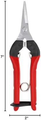 Felco F310 Pruning Snips – 7.3" Lightweight Garden Clippers for Fine Trimming & Harvesting | Pruning Shears for Gardening | Garden Snips and Pruners with Forged Aluminum Handles, Precision Tip