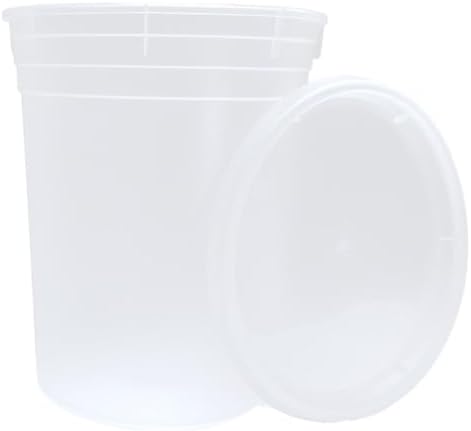 Deli Food Storage Containers with Lid, 32-Ounce, 10-Pack
