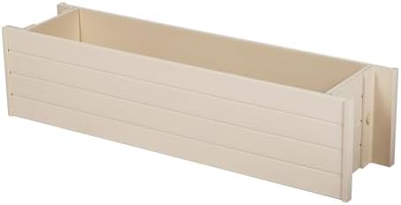 ECOFLEX 48" Window Box Planter, Moisture Resistant Outdoor Flower Box for Windows, Railings, or Fences, Weather Resistant Composite, No Tools Needed
