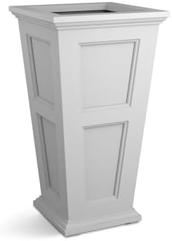 Mayne Fairfield 40in Tall Square Planter, Black | Indoor/Outdoor, All season, Fade resistant, 15-year warranty