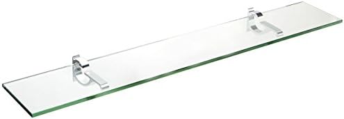 Spancraft 8" x 36" Chrome Floating Glass Shelf