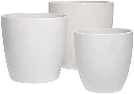 Napa Round Cylinder Fiberglass Planter, White, 22 Inch