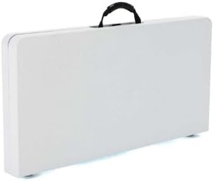 LIFETIME 280228 37-Inch Square Fold-in-Half Table, White Granite Top with Gray Frame