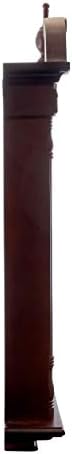 Bedford Clock Collection Grand Antique Colonial Chiming Wall Clock with Roman Numerals in a Cherry Oak Finish, 38" L