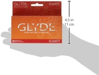 GLYDE Slimfit Snug Fit Condoms - Ultra-Thin Small Size - 12 Count, 49mm | Fragrance-Free, Lightly Lubricated, Body-Friendly, Vegan Formula Condoms, Strong and Secure Fit for Comfort and Natural Feel