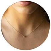 itianxi Dainty Cross Charm Pendant Necklaces,14K Gold Tiny Three Ball Necklace,Simple Fashion Jewelry for Women