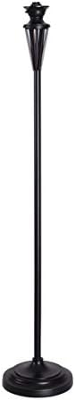 Kenroy Home Harmond 1 Light Art Glass Torchiere with Bronze Finish, Classic Style, 71.5" Height, 14.5" Width, 14.5" Depth