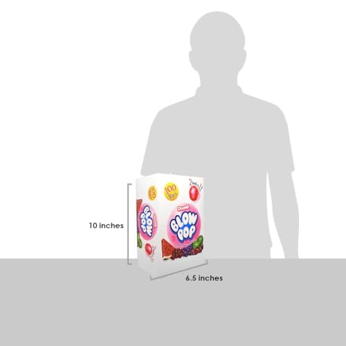 Charms Blow Pop Lollipops, Assorted Flavors, 100 Count, 4lb 1oz Box