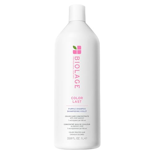 Biolage Color Last Purple Shampoo – For Blonde Hair | Violet pigments, vegan, paraben-free, pH balancing, neutralizes brass, warm tones