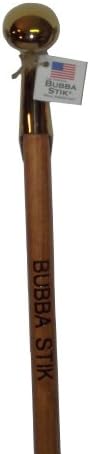 Walking Cane Texas Style Walking Stick Made of Mahogany Stained Tennessee Hardwood and Topped with a Brass Hame Handle from a Real Horse Collar Harness. Made in Texas by Real Texans.