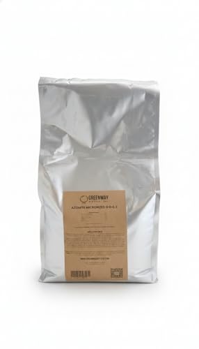 Greenway Biotech, Inc. Azomite Rock Dust Volcanic Ash Organic Fertilizer with Micronutrient & Trace Minerals- Natural Mineral Soluble Plant Fertilizers for Enhances & Increases Crop Yield (1 Pound)