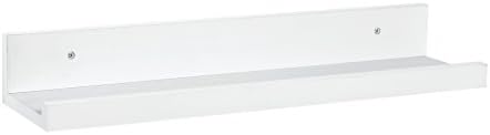 ClosetMaid Floating Shelf with Ledge, Wall Mount, 19 in., for Living Room, Bedroom, Office, Hallway, Storage & Decoration, White Finish