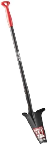 Root Slayer 22011 Garden Shovel, Serrated Blade, Red