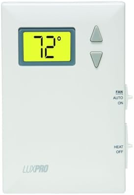 Lux Pro PSD010B Mechanical Non-Programmable Thermostat; 1 Heat Only; Without Fan; Batteries Included | Without Fan, Batteries Included