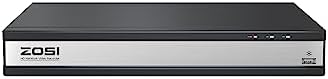 ZOSI H.265+ 8 Channel 3K Lite Security DVR Recorder, Hybrid 4-in-1, NO HDD | Support Analog AHD TVI CVI Cameras, Remote Access, AI Human Vehicle Detection, Alert Push, 8CH Surveillance DVR