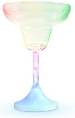 FlashingBlinkyLights Light Up Margarita Glasses with Color Changing LED Lights (Set of 4)