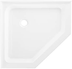 Voltaire 32" x 32" Acrylic White, Single-Threshold, Center Drain, Neo-angle Shower Base