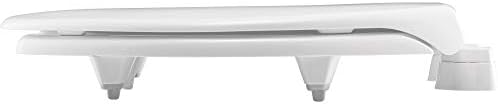 BEMIS 2L2155T 000 Medic-Aid 2" Lift Raised Open Front Plastic Toilet Seat, ELONGATED, Long Lasting Solid Plastic, White