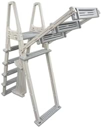 Confer Plastics 7000X Eliminator A-Frame Pool Ladder | Made in USA | Adjustable 48–54 in | Lockable Outer Steps | Heavy-Duty, Stable