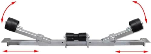 vidaXL Boat Trailer Bottom Support Bracket with Keel Rollers