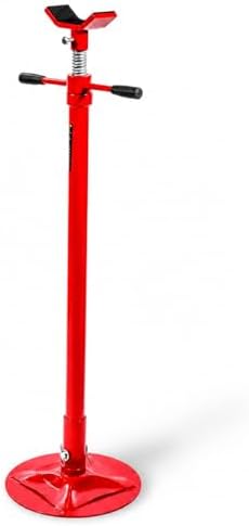 Stark USA Under Hoist Support Lift Jack Stand Wide Base 1/2 Ton 1, 000 lbs Capacity Spin Handle, Self-Locking Threaded Screw