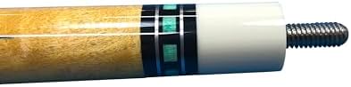 Meucci SB3-G Handcrafted Billiards Pool Cue Stick + PRO Shaft - Green + Hard CASE