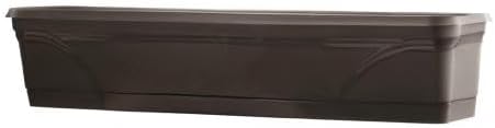 Southern Patio Rectangular Garden Box Planters, Black, 36 x 8 Inch, 2 Pack