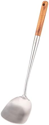 FJNATINH Wok Spatula and Ladle,Skimmer Ladle Tool Set, 17inches Spatula for Wok, 304 Stainless Steel Cooking Utensils